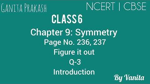 Class 6 | Maths | NCERT | CBSE | Ganita Prakash | Chapter 9: Symmetry | Page 236 Figure it out Q-3