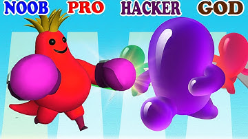NOOBvsPROvsHACKERvsGOD in Level Up Monster Game vs Join Blob Clash 3D Game - Part Pro