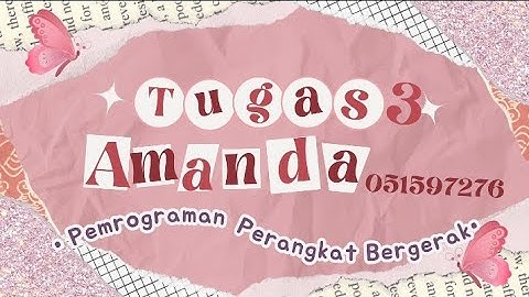 TUGAS 3 | PRAKTIKUM PEMROGRAMAN BERBASIS PERANGKAT BERGERAK
