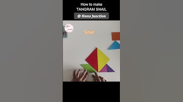 How to make Tangram Snail #shorts #hemsjunction #tangram #tangrampuzzle #tangram animals