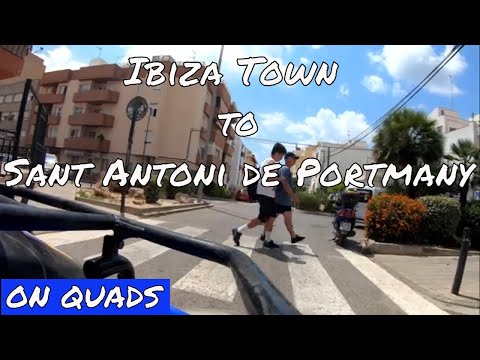 RIDING ATVs from Ibiza Town to Sant Antoni de Portmany in Ibiza, Spain.