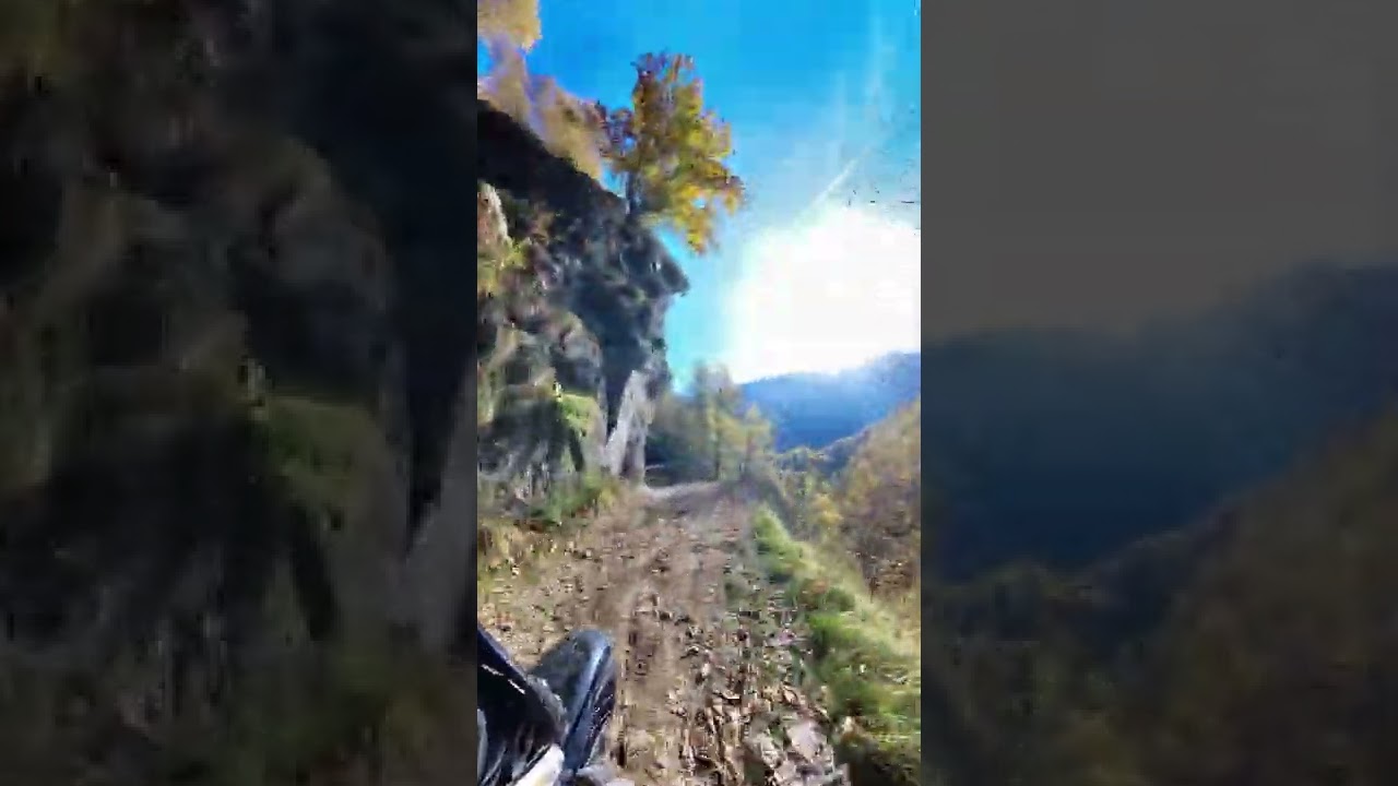 Autumn Motorcycle Ride near Garzeno in Italy