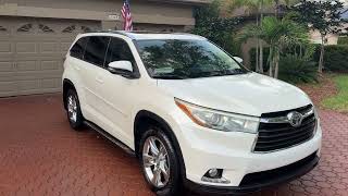 15 TOYOTA HIGHLANDER LIMITED 3RD ROW NAV XM BLUETOOTH BSLM BACK-UP CAMERA MINT 1 ELDERLY FL OWNER!!