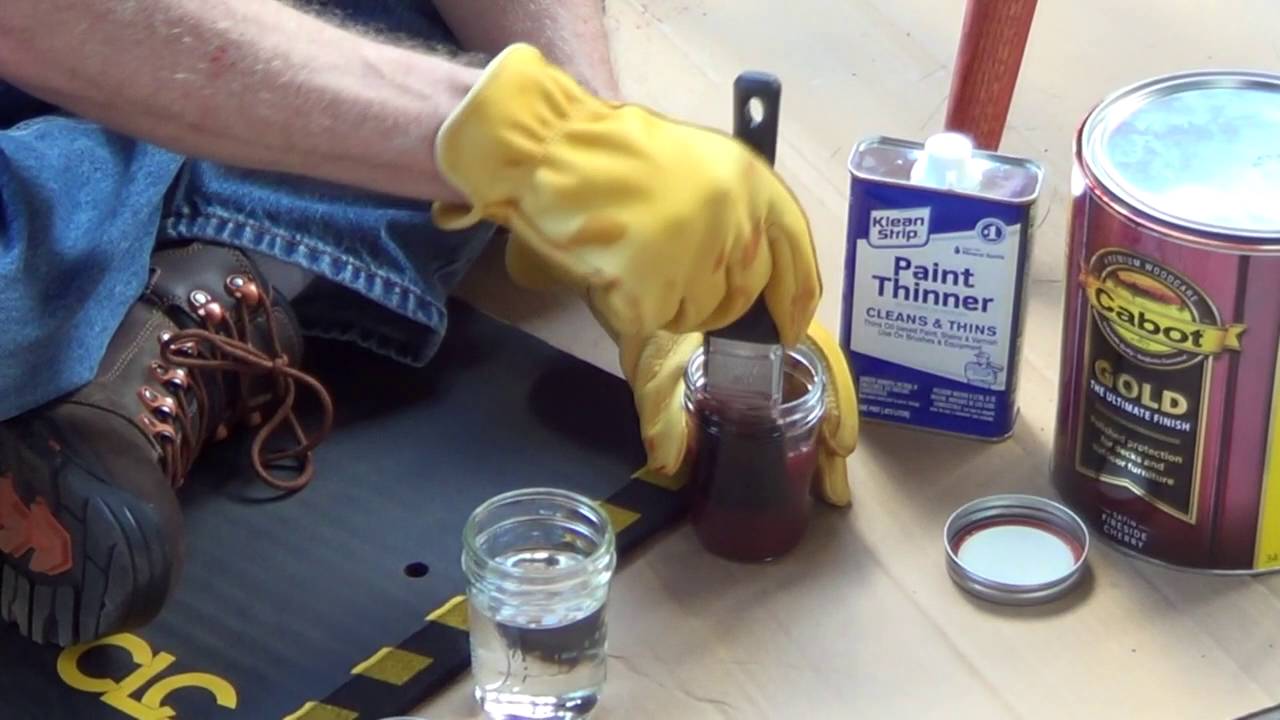 Cleaning Paint Brushes with Mineral Spirits 