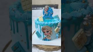 Frozen theme white Forest cake #cake #cakedecorating #frozencake #minicakes #birthdaycake