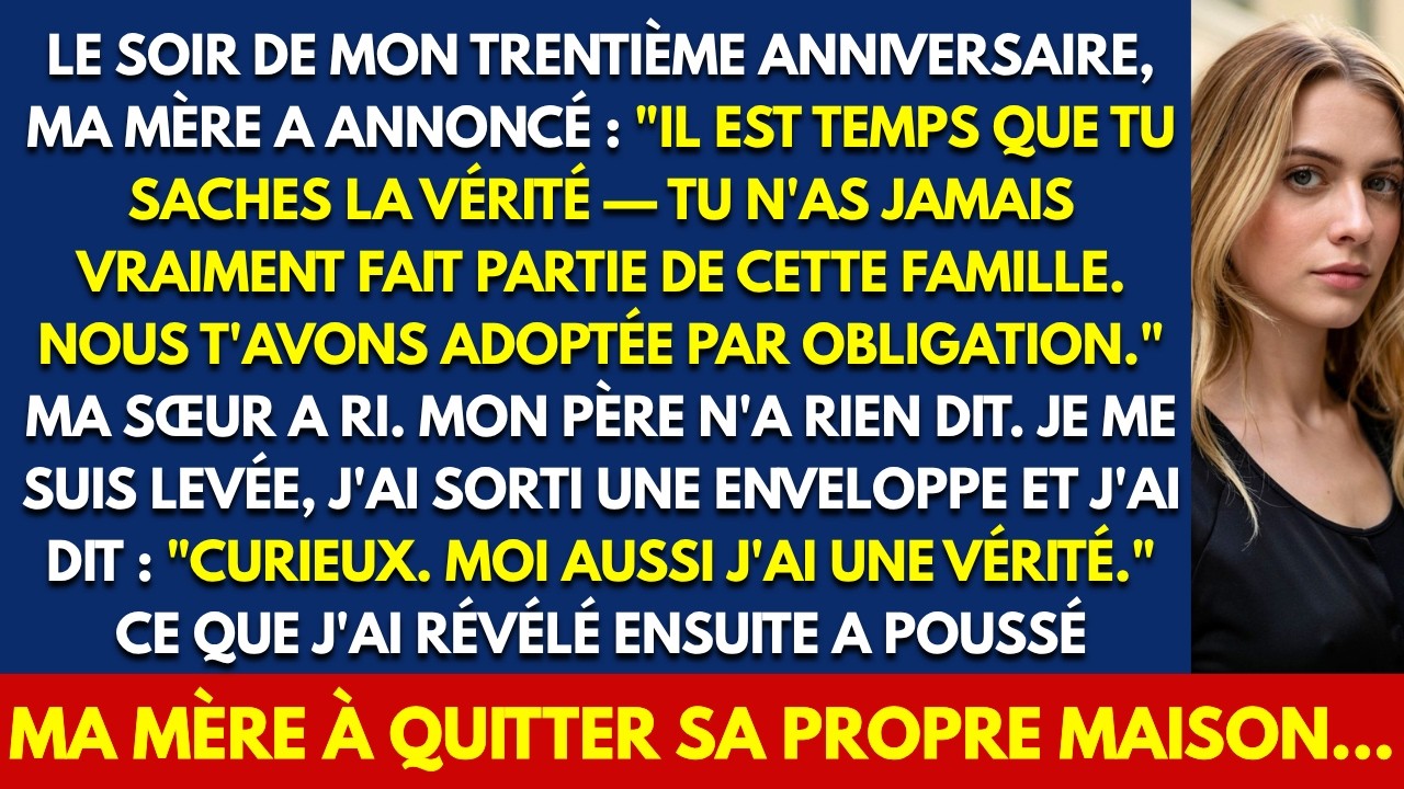 Je suis entrée dans la maison de mon enfance avec un gâteau au citron que personne ne mangerait. Ma mère m'a attendue avec une coupe de champagne et un sourire qu'elle ne m'a jamais offert. Puis...
