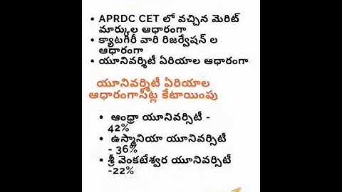 APRDC Notification Details II Bhavishyath Counseling