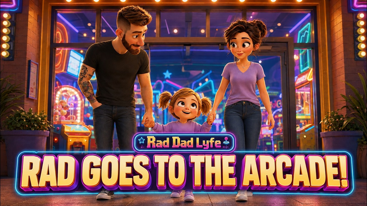 Rad and Dad Go to the Arcade | A Pixar-Inspired AI Animated Short