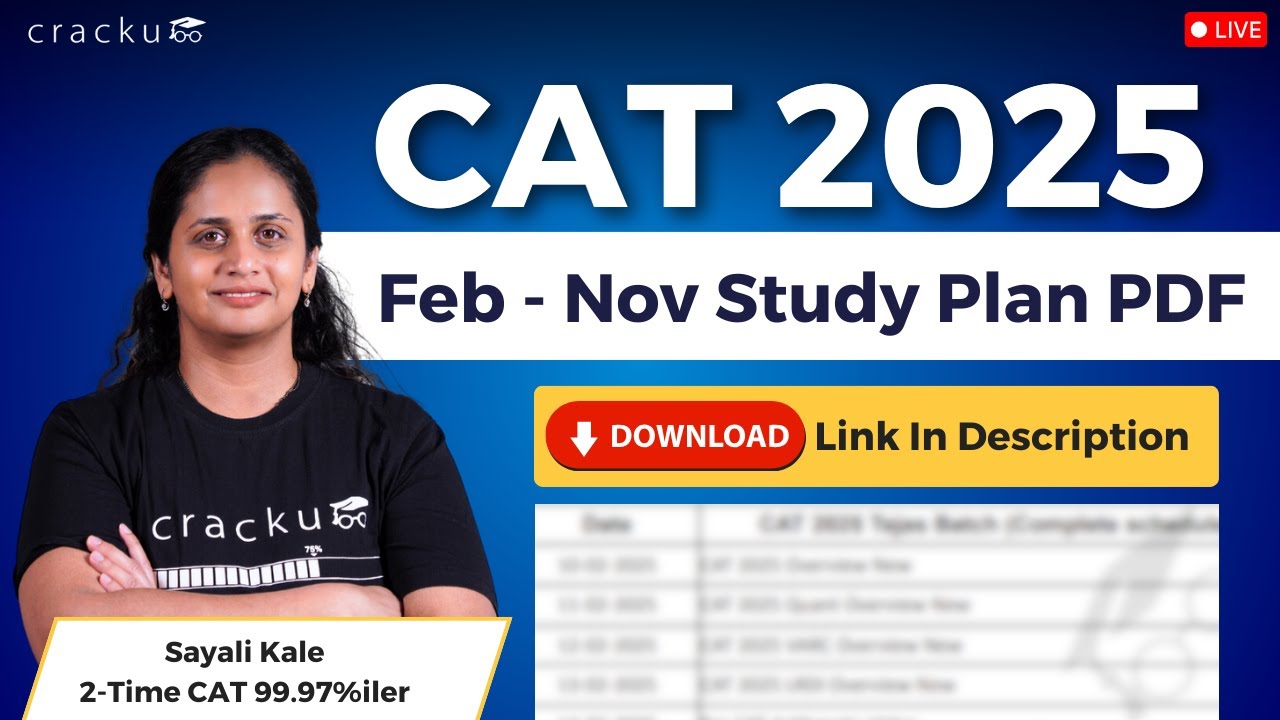 CAT 2025 10-Month Preparation Plan (Feb-Nov Study Plan) | By Sayali Ma ...