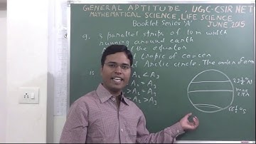 UGC CSIR NET June 2015 |General Aptitude prob 6-10| Maths, Life Science  @ 2/4