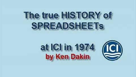 History of the spreadsheet