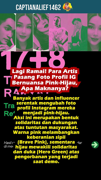 Lagi Ramai! Para Artis Pasang Foto Profil IG Bernuansa Pink-Hijau, Apa Maknanya?