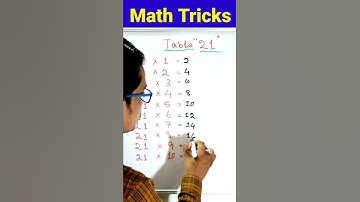 🔥21 Table Trick🔥 पहाड़ा 21 का Trick 💯 #tabletrick #maths #shorts