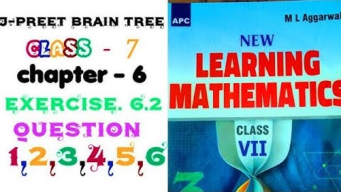 class 7 math ml aggarwal chapter 6   exercise 6.2 question 1,question 2,questi 3 q. 4 q 5 q 6 #maths