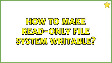 Ubuntu: How to make read-only file system writable?