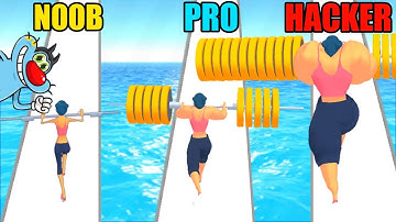 NOOB vs PRO vs HACKER | In Weight Runner 3D | With Oggy And Jack |