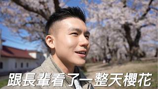 跟著長輩團看了一整天北海道的櫻花