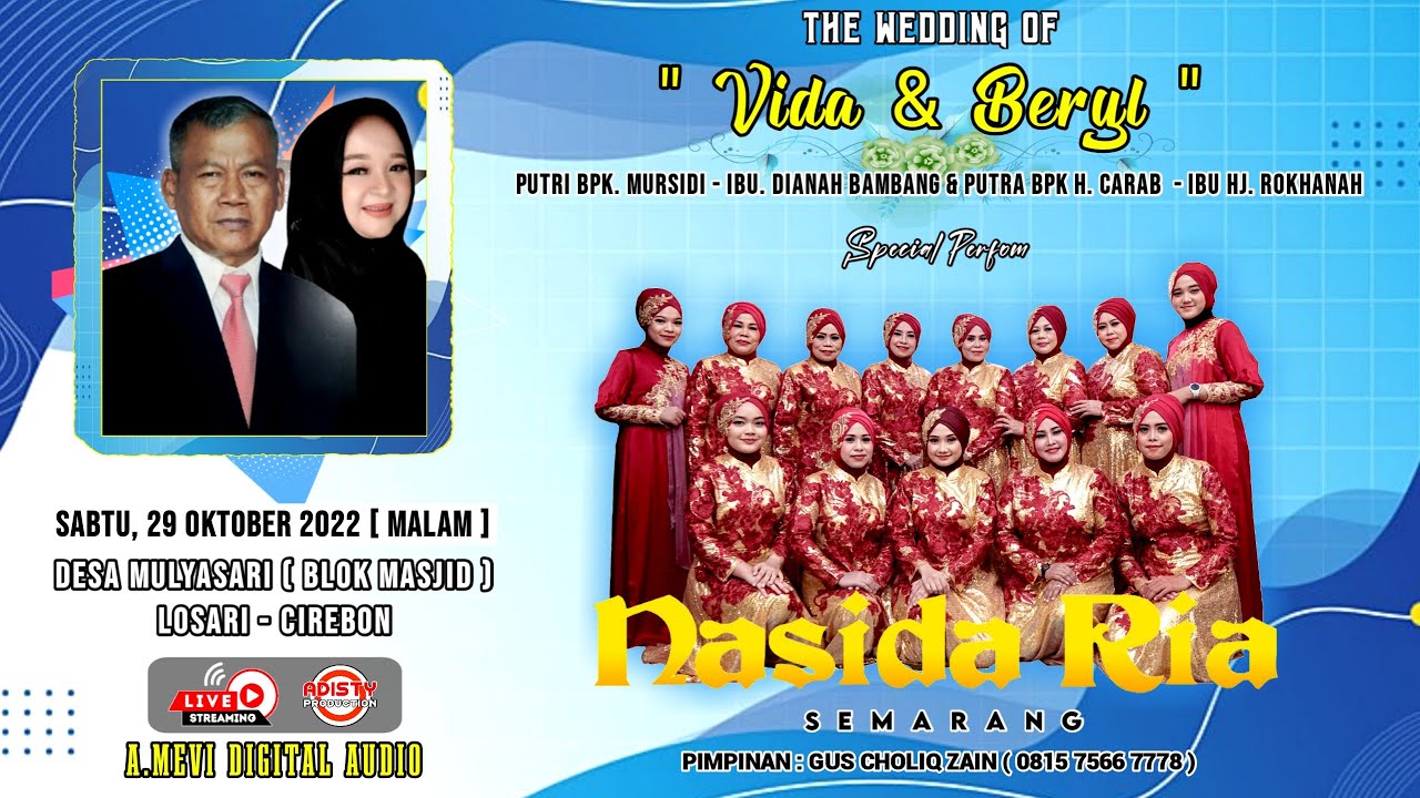 LIVE !!! Cek Sound NASIDA RIA - 29 Oktober 2022 - Ds.Mulyasari ( Blok Masjid ) Losari - Cirebon