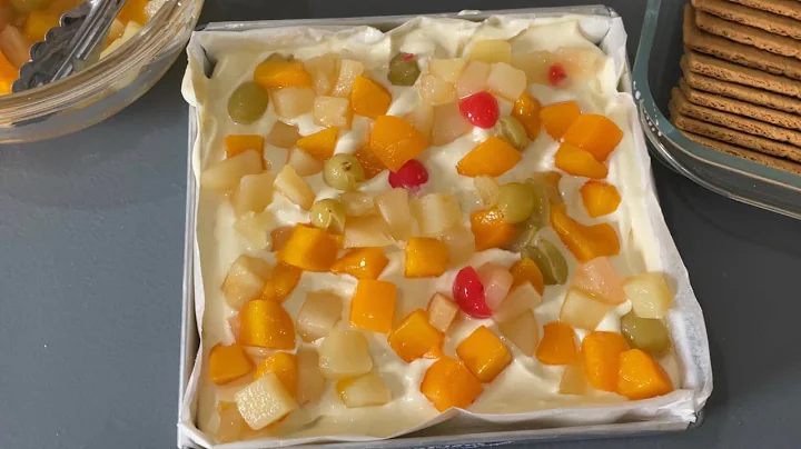 Fruit Cocktail Graham Cake[ NO BAKE CAKE ]