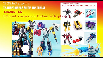 TRANSFORMERS SIEGE, EARTHRISE TAKARATOMY Official Weaponizers Combine mode plus+