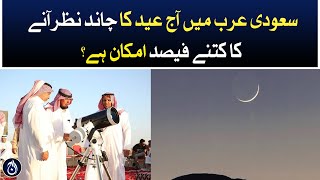 What is the probability of seeing the Eid moon in Saudi Arabia today? - Aaj News