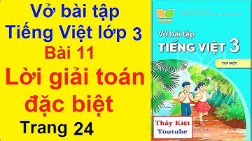 Vở Bài Tập Tiếng Việt Lớp 3 Bài 11 Tuần 6 | Lời Giải Toán Đặc Biệt | Trang 24-25 | Kết nối tri thức