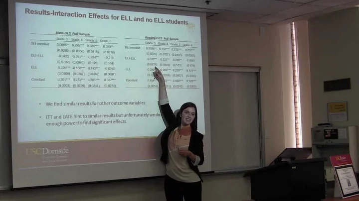 Gema Zamarro, The Effect of Dual Language Immersion on Student Achievement