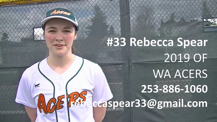 Rebecca Spear Softball Skills Video
