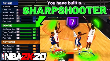 BEST PURE SHARP BUILD IN NBA 2K20! THIS BUILD HAS 7 HOF SHOOTING BADGES! 110% BEST BUILD!