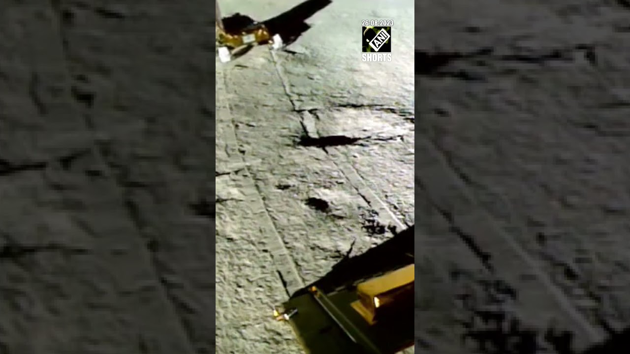 Chandrayaan-3| Visuals of Pragyan Rover roaming around ‘Shiv Shakti ...