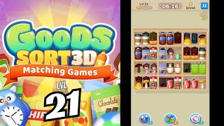 🏅 Goods Sort 3D - Matching Games 🍒🥤🪆 LEVEL 21 🍄🧃🧸 Gameplay Walkthrough
