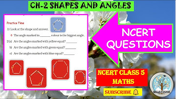 CHAPTER 2 SHAPES AND ANGLES || CLASS5 MATHS || NCERT QUESTIONS || TEXTBOOK QUESTIONS #milesone
