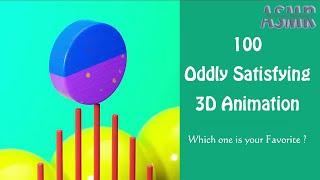 100 Oddly Satisfying 3D Animation Compilation! Relaxing \& Satisfying ASMR Video #09