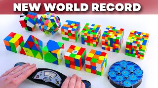 SPEED SOLVING OF ALL OFFICIAL WCA PUZZLES | NEW RECORD