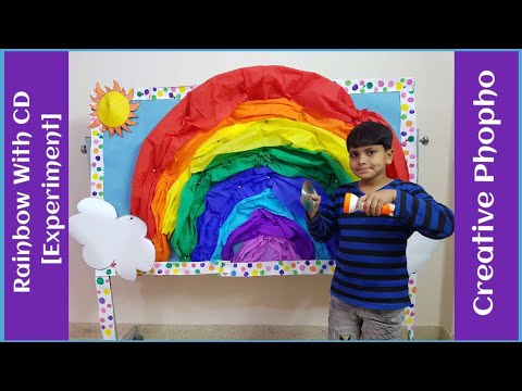 Rainbow Experiment #scienceexperiment #cd #rainbow #creativephopho
