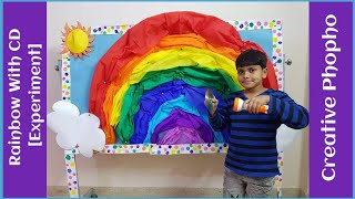 Rainbow Experiment #scienceexperiment #cd #rainbow #creativephopho