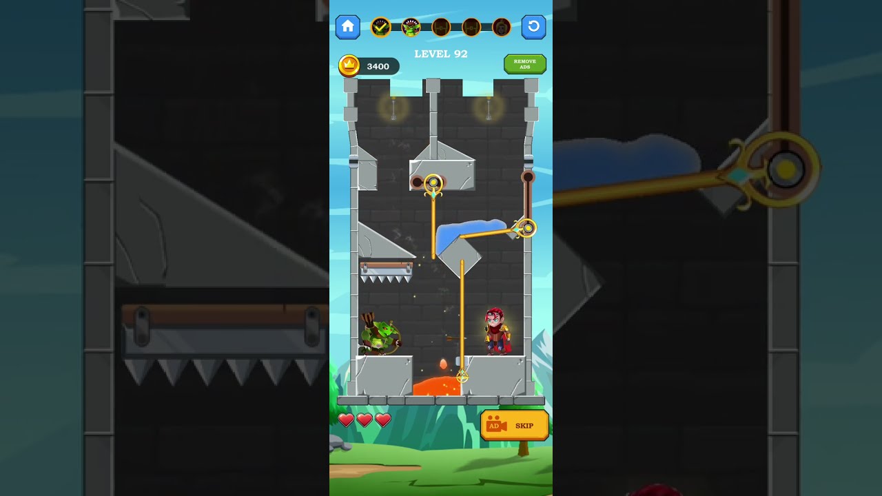 Hero Rescue Lvl 92 gameplay (iOS Android)