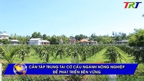 Cần tập trung tái cơ cấu ngành nông nghiệp để phát triển bền vững