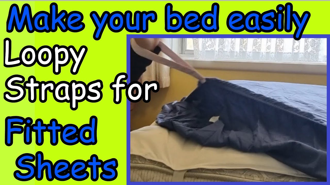 How to sew fitted bed sheet wristlet straps to easily cover your mattress  stays grippers pulls 