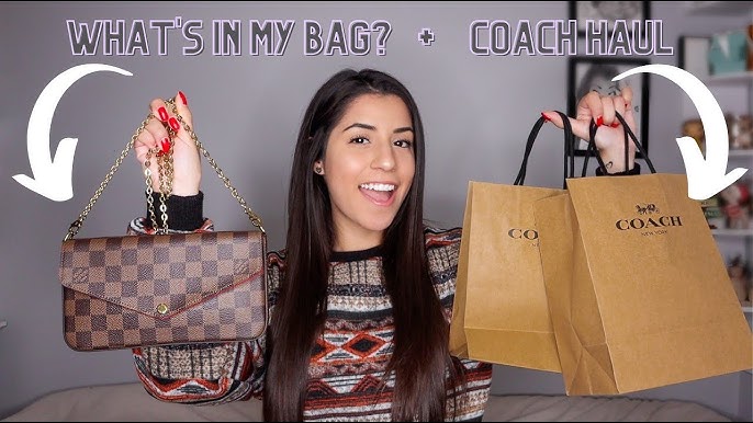 What's in my Bag + REVIEW!  Louis Vuitton Pochette Felicie Damier