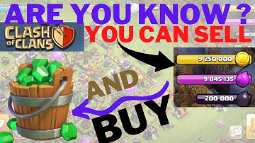 Sell Gold,Elixir,Dark Elixir and buy GEMs coc.super sell secrat,get Gems,How to get more Gems in coc