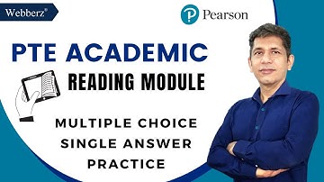 PTE Academic | PTE Reading Multiple - Choice  Single Answer | PTE Reading Tips  | www. webberz.in
