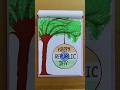 Happy Republic Day Drawing 🇮🇳 | Easy Tricolor Tree Art | Satisfying Art #shorts