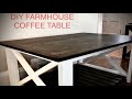 DIY Farmhouse Coffee Table // Start to Finish DIY Coffee Table