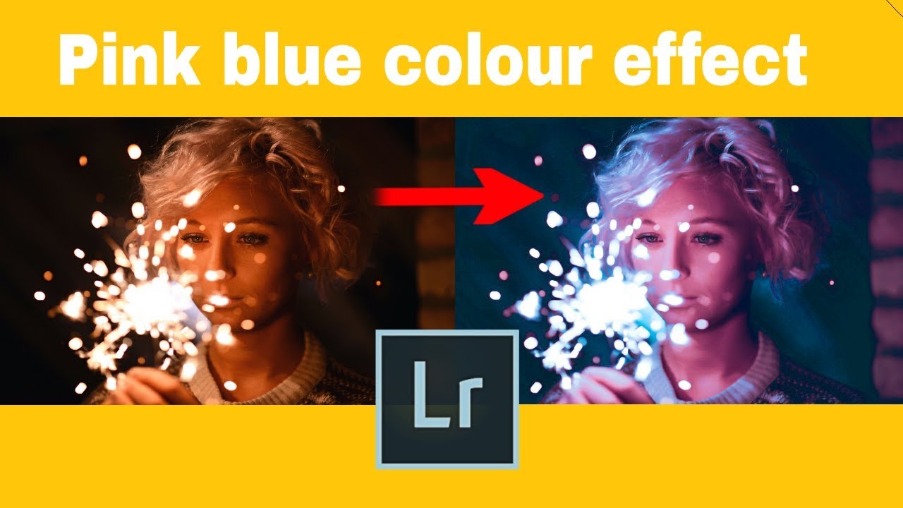 Pink Blue Color Effect pink blue colour effect | Lightroom tutorial - YouTube