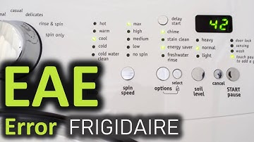 EAE Error Code SOLVED!!! Frigidaire Front Load Washer Washing Machine