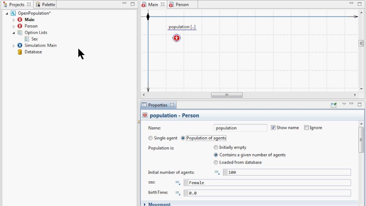Open Populations in AnyLogic Part 1 -- Incorporating Immigration - YouTube