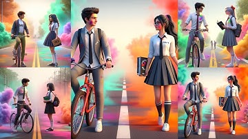 Create 3d College Couple Name Photo Editing In Just One Click | Ai Image Generator