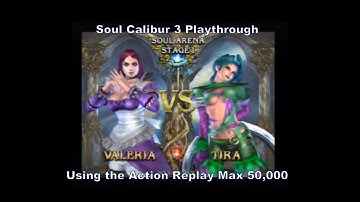 Soul Calibur 3 Valeria Playthrough using the Action Replay Max 50,000 cheat codes for Ps2 :D #Sony