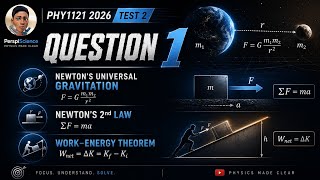 Newton’s Second Law, Universal Gravitational & Work-Energy Theorem 2026 Phy1121 Test 2 Prep (Part 1)